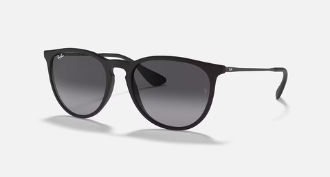 Ray-Ban Erika Sunglasses - Rubber Black W/ Dark Grey Gradient