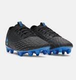 Under Armour Unisex UA Magnetico Select 5 FG Soccer Cleats - Black / Castlerock / Blue Atlantis - 001