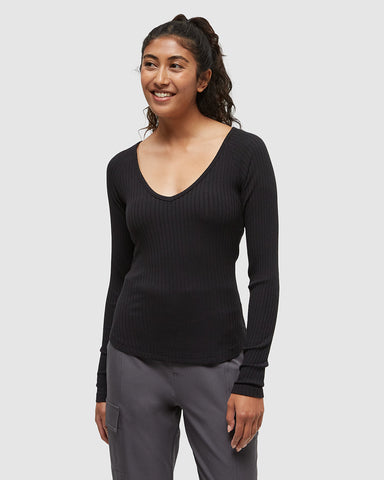 Tentree Women's Madison Longsleeve - Meteorite Black