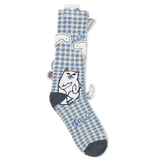 Ripndip Lord Nermal Socks - Light Blue Checker