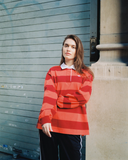 RVCA Women's Academy Long Sleeve Rugby Shirt - Brick