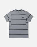 RVCA Mens Sport Vent Stripe Short Sleeve Shirt - Heather Grey