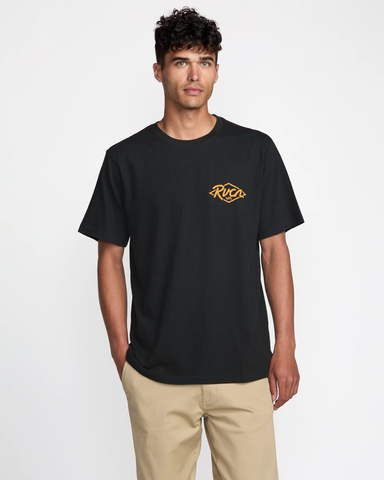 RVCA Mens Ranch Seal SS Tee - PIrate Black