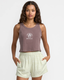 RVCA Womens Flow Tank - Coffee Bean