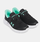 Under Armour Girls UA Pursuit 4 AC Shoes - Black / Comet Green - 001