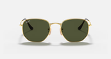 Ray-Ban Hexagonal Sunglasses - Arista Gold W/ G-15 Green