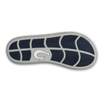 OluKai Mens Pili Waterproof Leather Sandals - Ash / Mood Indigo
