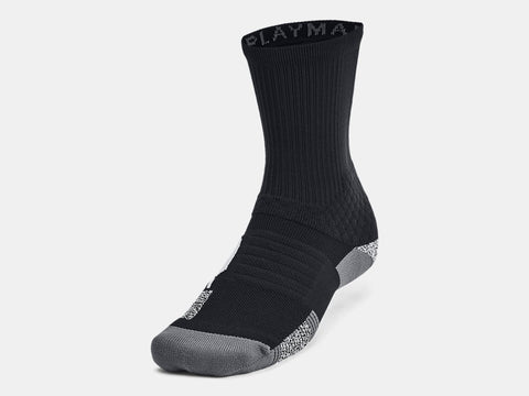 Under Armour Unisex UA Playmaker Team Crew Socks - Black / Pitch Gray -001
