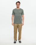 Tentree Mens Baker Henley Basic Shortsleeve Button T-Shirt - Agave Green