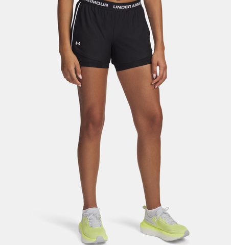 Under Armour Women's UA Tech Play Up 2-in-1 Shorts - Black / White - 001