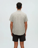 Tentree Mens Bike Around Mancos Collar Shirt Sleeve Shirt - Creek Stone / Bike Around