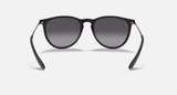 Ray-Ban Erika Sunglasses - Rubber Black W/ Dark Grey Gradient