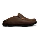 OluKai Mens Moloā Leather Shoes - Dark Wood / Dark Java