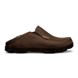 OluKai Mens Moloā Leather Shoes - Dark Wood / Dark Java