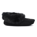 Manitobah Kids Mini Suede Moccasin - Black