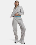 Under Armour Women's UA Icon Fleece Relaxed Pant - Mod Gray Full Heather / Mod Gray - 011