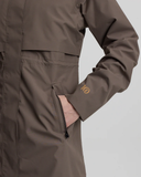 Tentree Womens Nimbus Long Rain Jacket - Timber