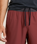 RVCA Mens Yogger Stretch Contrast Shorts 17" - Red Earth