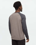 Tentree Mens Baker TreeBlend Classic Longsleeve - Falcon Heather Meteorite Black Heather