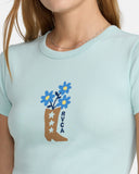 RVCA Women's Sow Baby Tee - Icy