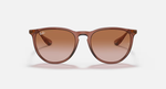 Ray-Ban Erika Sunglasses - Transparent Light Brown W/ Gradient Brown