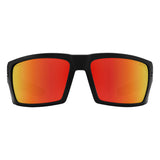 Spy Rebar Sunglasses - Matte Black - Happy Bronze with Red Mirror + ANSI