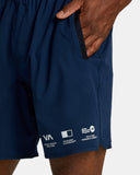 RVCA Mens Yogger Stretch Elastic Waist Shorts 17"