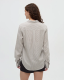 Tentree Women's Sloan Shirt - Clay Railroad Stripe