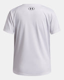 Under Armour Girls UA Tech™ Print Fill Tee - White / Black - 100