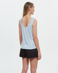 Tentree Womens Kinney TreeBlend Double V-Neck Tank - Blue Haze Heather