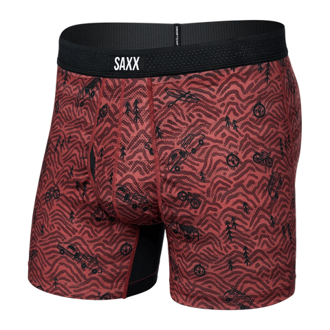 Saxx Droptemp™ Cooling Mesh Underwear - Head For The Hills- Red