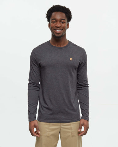 Tentree Mens Baker TreeBlend Classic Longsleeve - Meteorite Black Heather