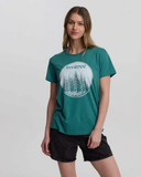 Tentree Women's Tree Circle T-Shirt -  Tidal Teal White