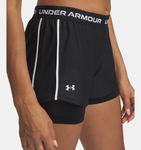 Under Armour Women's UA Tech Play Up 2-in-1 Shorts - Black / White - 001