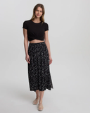 Tentree Women's Yaletown Skirt - Meteorite Black Bloom Floral