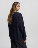 Tentree Women's Mountain Trees Crew - Midnight Blue White
