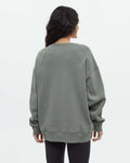 Tentree Women's Bluffs TreeFleece Oversized Crew - Agave Green