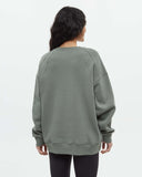 Tentree Women's Bluffs TreeFleece Oversized Crew - Agave Green
