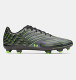 Under Armour Unisex UA Shadow Select 4 FG Soccer Cleats - Black / Titan Gray / Hyper Green - 001