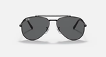 Ray-Ban New Aviator Sunglasses - Black W/ Dark Grey