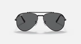 Ray-Ban New Aviator Sunglasses - Black W/ Dark Grey