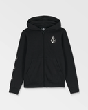 Volcom Kids' Iconic Stone Gid Zip Hoodie - Black