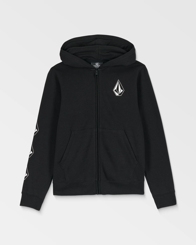 Volcom Kids' Iconic Stone Gid Zip Hoodie - Black