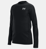 Under Armour Boys' ColdGear® Long Sleeve - Black / White - 001