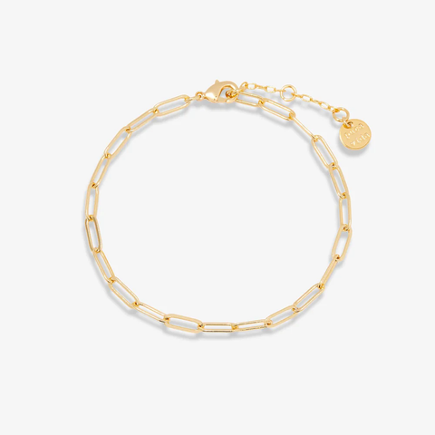 Pura Vida Harper Paperclip Chain Bracelet ~ Gold