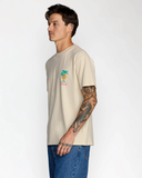 RVCA Mens Frond Mural Short Sleeve Tee - Ceramic