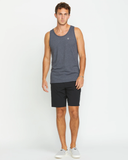 Volcom Mens Solid Heather Tank - Dark Black Heather