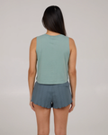 Salty Crew Womens Night Bite Cropped Tank - Sage