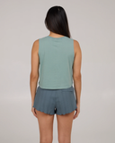 Salty Crew Womens Night Bite Cropped Tank - Sage