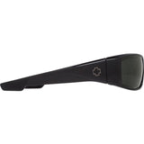 Spy Logan Sunglasses - Soft Matte Black - Happy Gray Green Polar